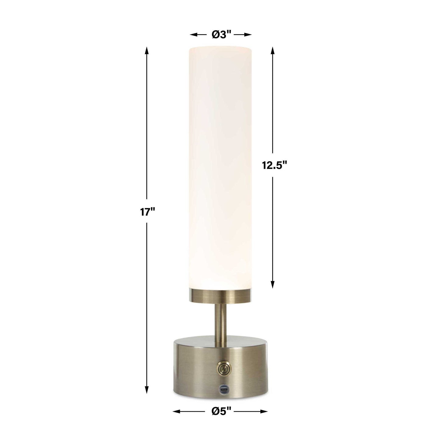 Auden - Rechargeable LED Accent Lamp - Brass,Gold