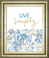 22x26 Live Simply Floral By AniDel Sol - White
