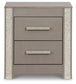 Surancha - Gray - Two Drawer Night Stand