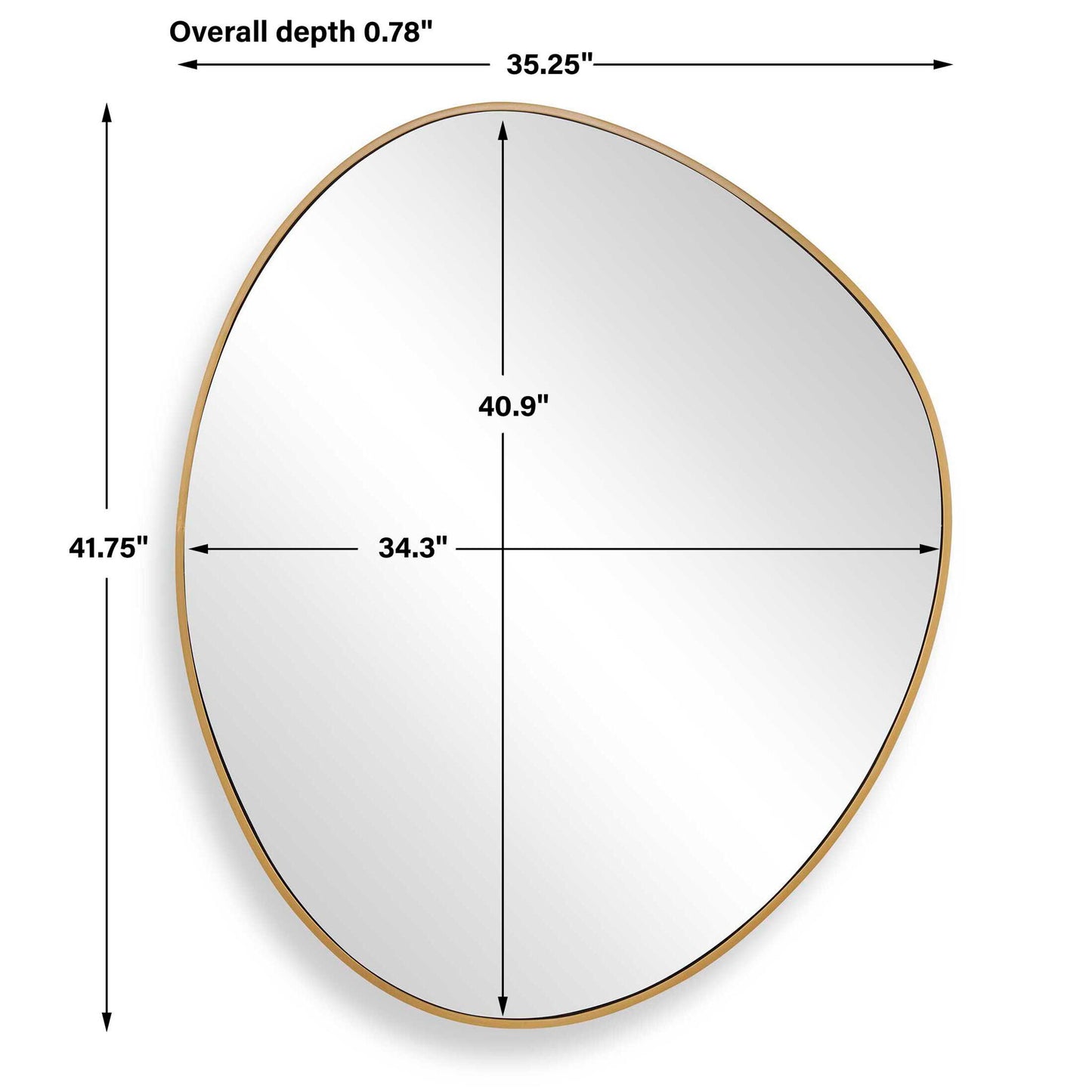 Distort - Mirror - Antique Brass