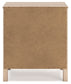 Battelle - Two Drawer Night Stand - Tan