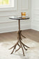 Lemkins - Accent Table - Black / Antique Gold Finish