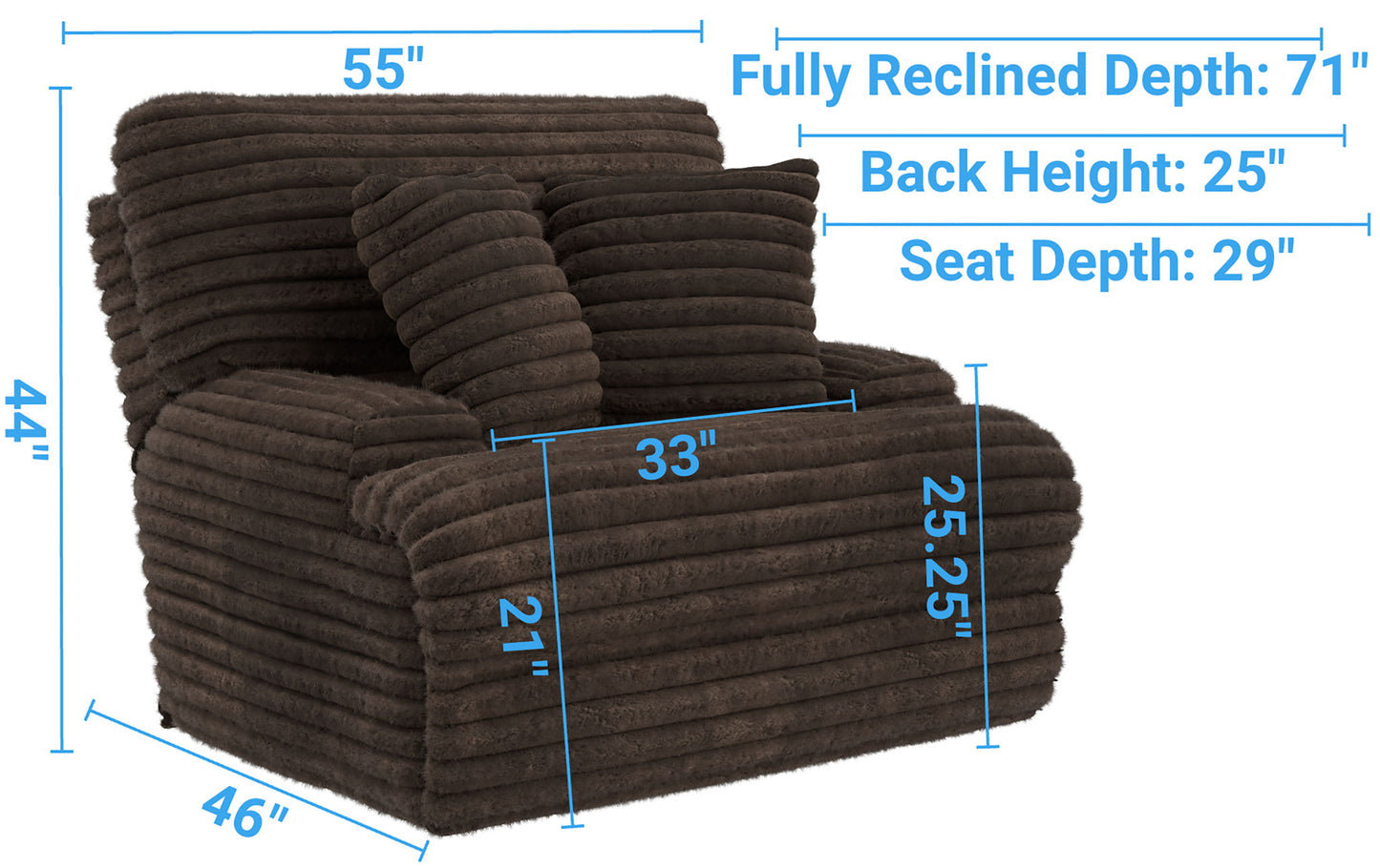 Cushy - Power Headrest Deep Seat Recliner