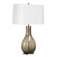 Shyla - Dark Glass Table Lamp - White