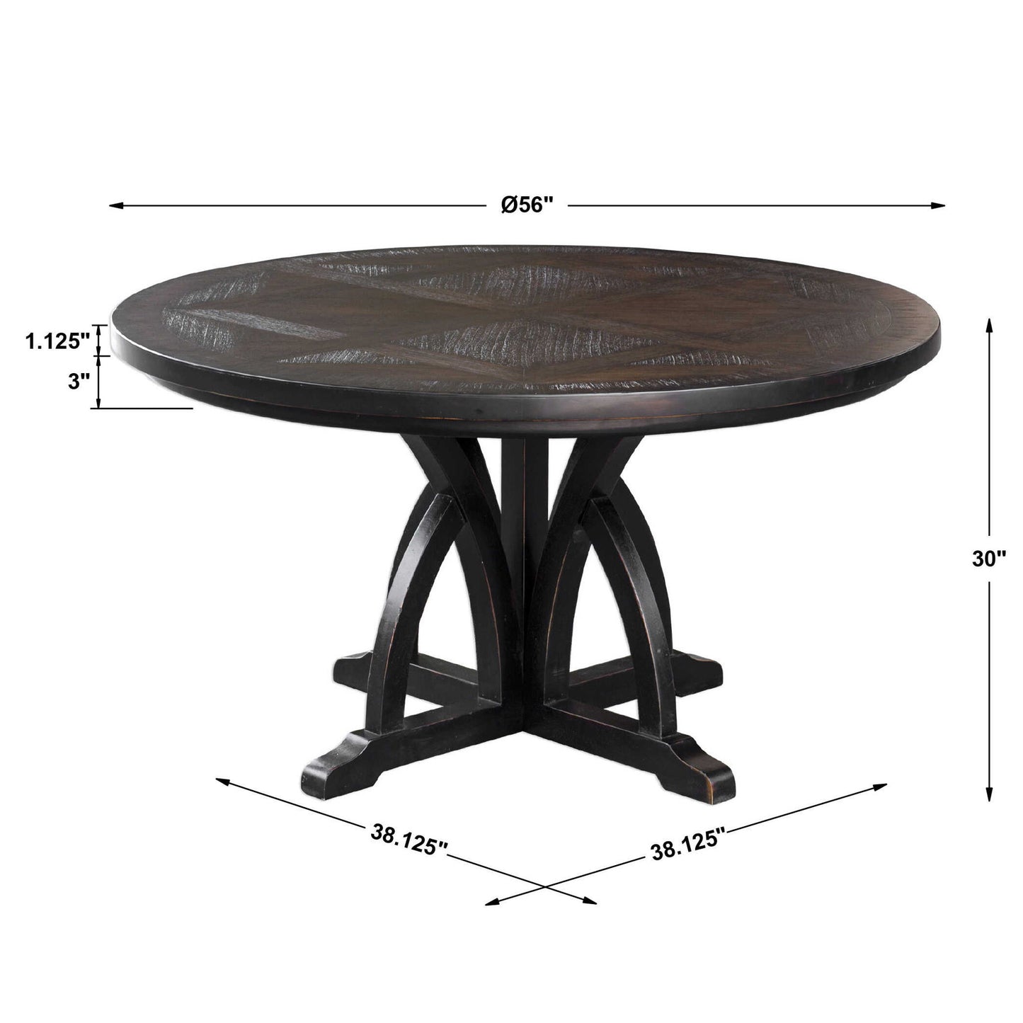 Maiva - Round Dining Table - Black