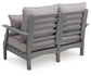 Cove Beach - Loveseat With Cushion - Gray