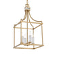 Montreal - 4 Light Brass Lantern Pendant - Gold