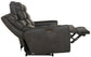Bosa - Leather Power Reclining Sofa - Charcoal