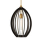 Darby - 1 Light Architectural Oval Pendant - Bronze / Black