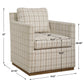 Basie - Casual Linen Swivel Chair - White