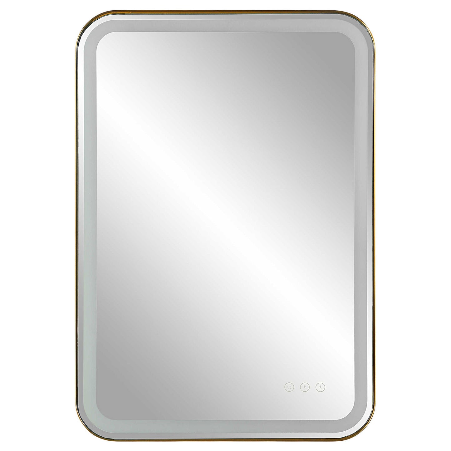 Crofton - Vanity Mirror - Gold & Pearl Silver