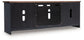 Wildenauer - XL TV Stand With Fireplace Option - Brown / Black