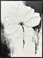 "Ethereal Blossom II" Hand-Painted Canvas In Frame - White / Black