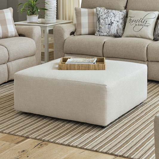 Searsport - Castered Cocktail Ottoman - Cement / Tan