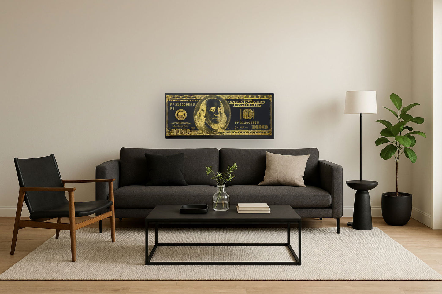 Giclee On Metalic - Black