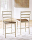 Brinfern - Barstool (Set of 2) - Brown / Antique White