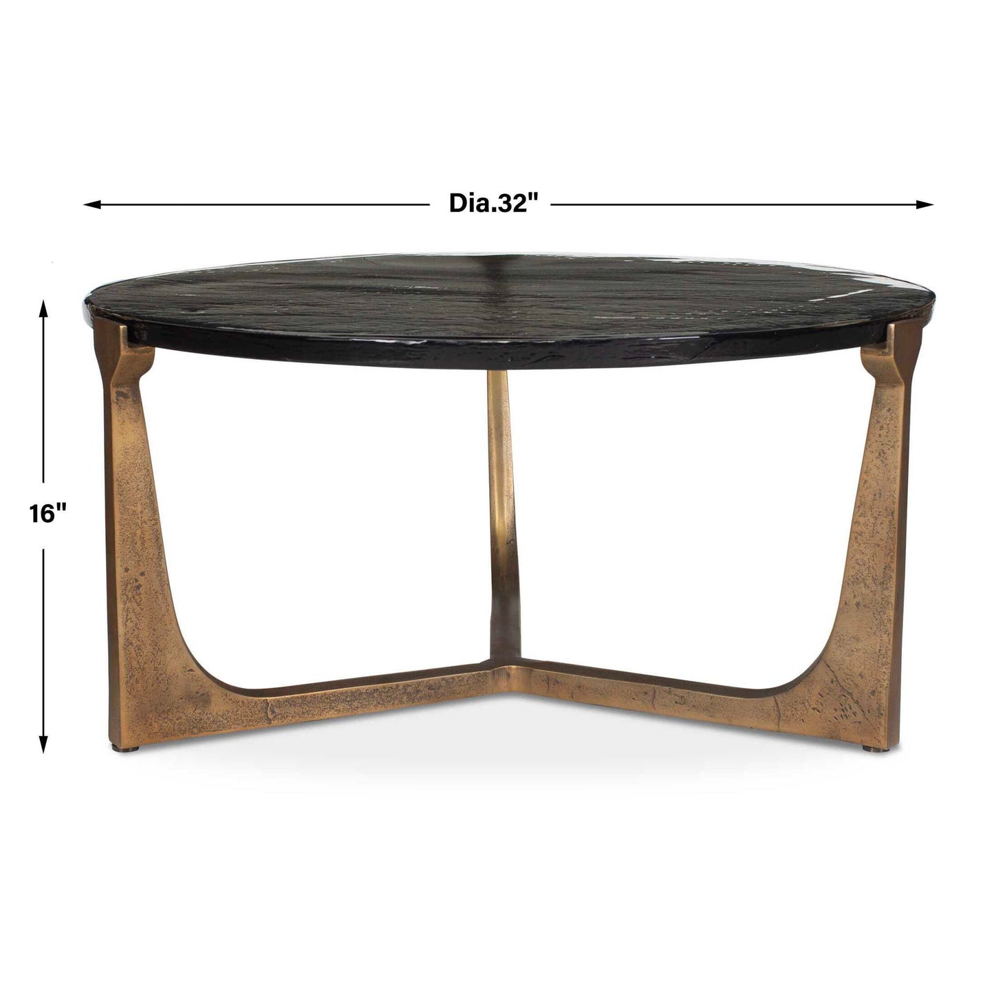 Bohdi - Outdoor Coffee Table - Brass / Black