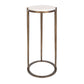 Mercier - Round Marble Accent Table - Brass / White