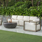 Remsen - Outdoor Sofa - White / Brown
