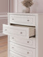 Kozlani - Five Drawer Chest - White