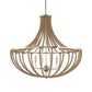 Lovelock - 4 Light Rope Empire Chandelier - Light Brown