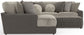 Canyon - 4 Piece Sectional With Cuddler Seat Cushions, Included Accent Pillows And Cocktail Ottoman (Left Side Facing Chaise) - Umber