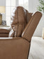 DeepWakes - 2 Seat Power Reclining Sofa Adjustable Headrest - Caramel