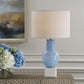 Clear Sky - Blue Glass Table Lamp