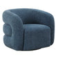 Junie - Swivel Barrel Chair - Blue