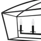 Clayton - 6 Light Linear Chandelier - Black
