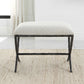 Brisby - Gray Fabric Small Bench