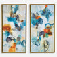 Casual Moments - Framed Abstract Art (Set of 2) - Blue