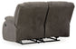 First Base - Reclining Loveseat - Gunmetal