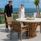 Stonewood - Indoor-Outdoor Dining Table - White / Woodtone