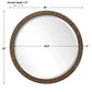 Wayde - Bark Round Mirror - Gold