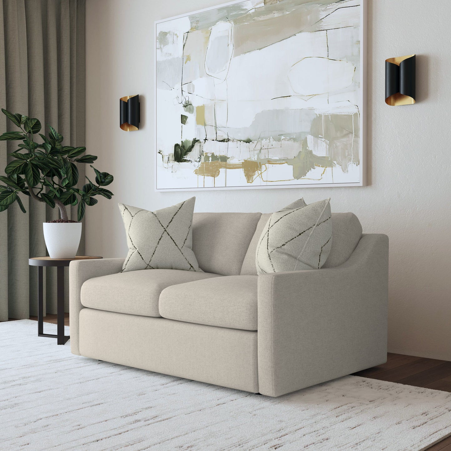 Sky - Fabric Upholstered Loveseat