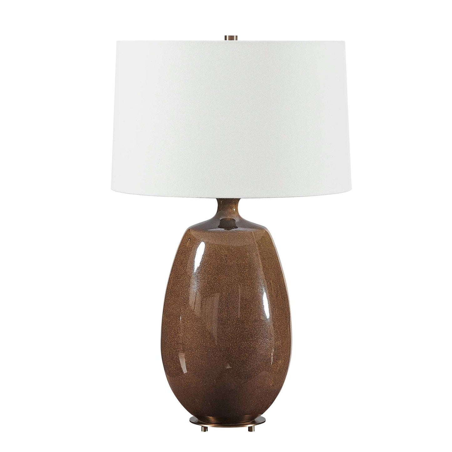 Vinson - Glossy Table Lamp - Brown