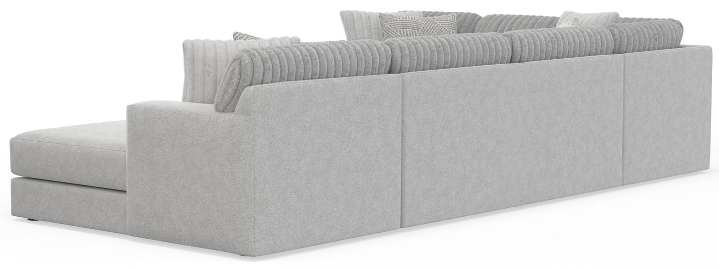 Logan - Upholstered Sectional With Comfort Coil Seating And Accent Pillows Included