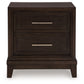 Neymorton - Two Drawer Night Stand - Dark Grayish Brown
