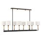Franconia - 8 Light Pendant - Black / White