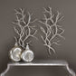 Silver Branches - Wall Art (Set of 2) - Pearl Silver