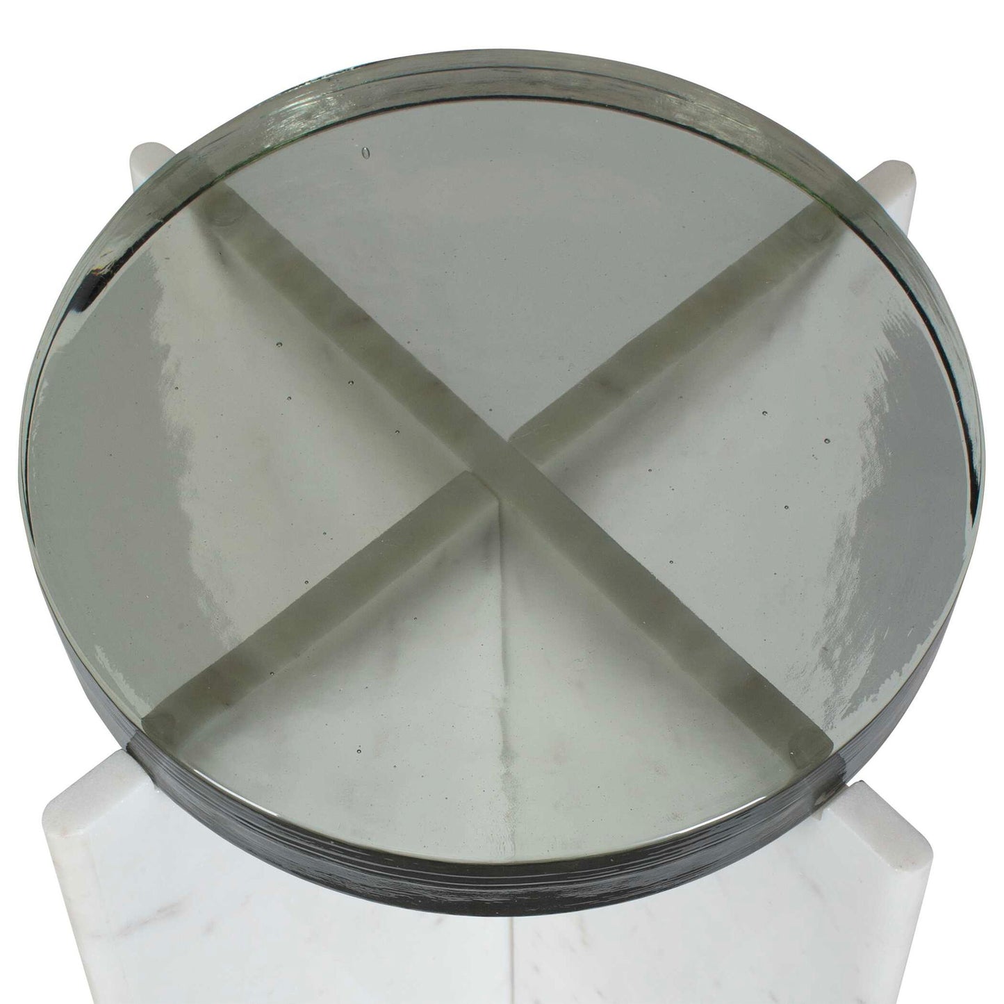 Olina - Marble Outdoor Accent Table - White