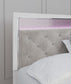 Altyra - King Panel Bed With Upholstered Headboard - White