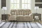 Hindmarsh - Power Reclining Sofa With Adj Headrest - Stone