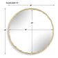 Crinkle - Round Mirror - Brass