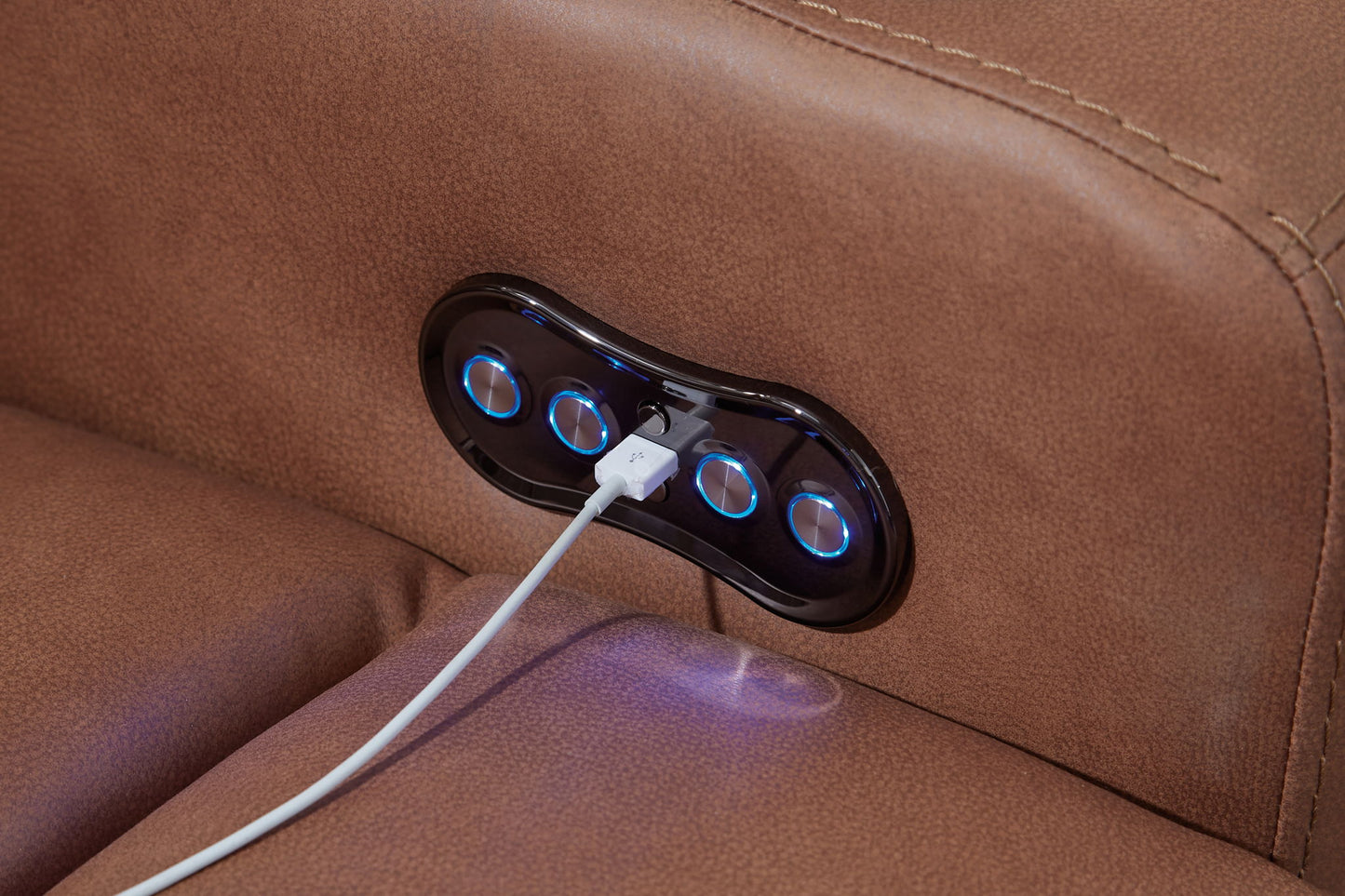 Clean-Slate - Power Recliner / Adj Headrest - Caramel