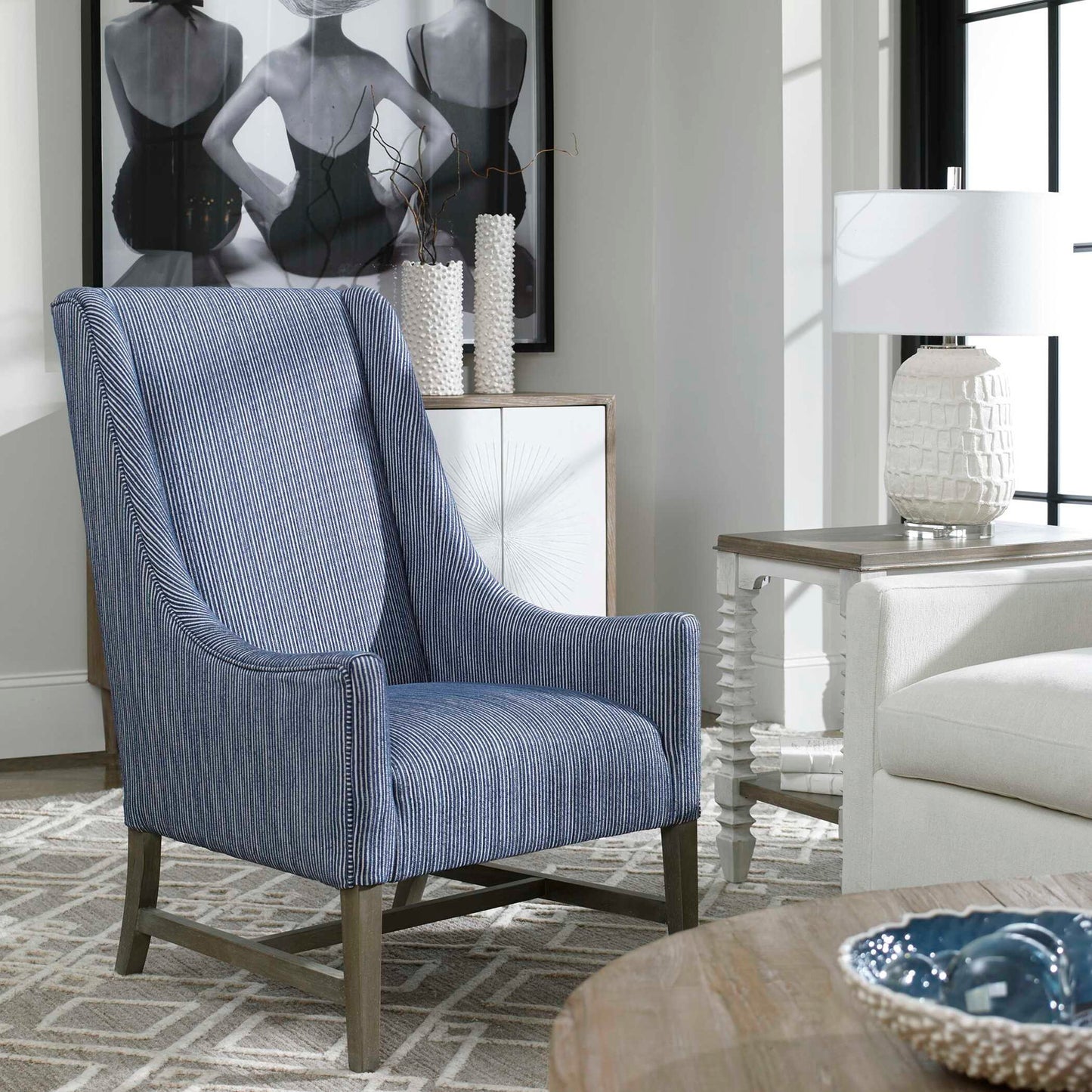 Caelina - Textured Table Lamp - White