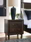 Dantenton - Two Drawer Night Stand - Merlot