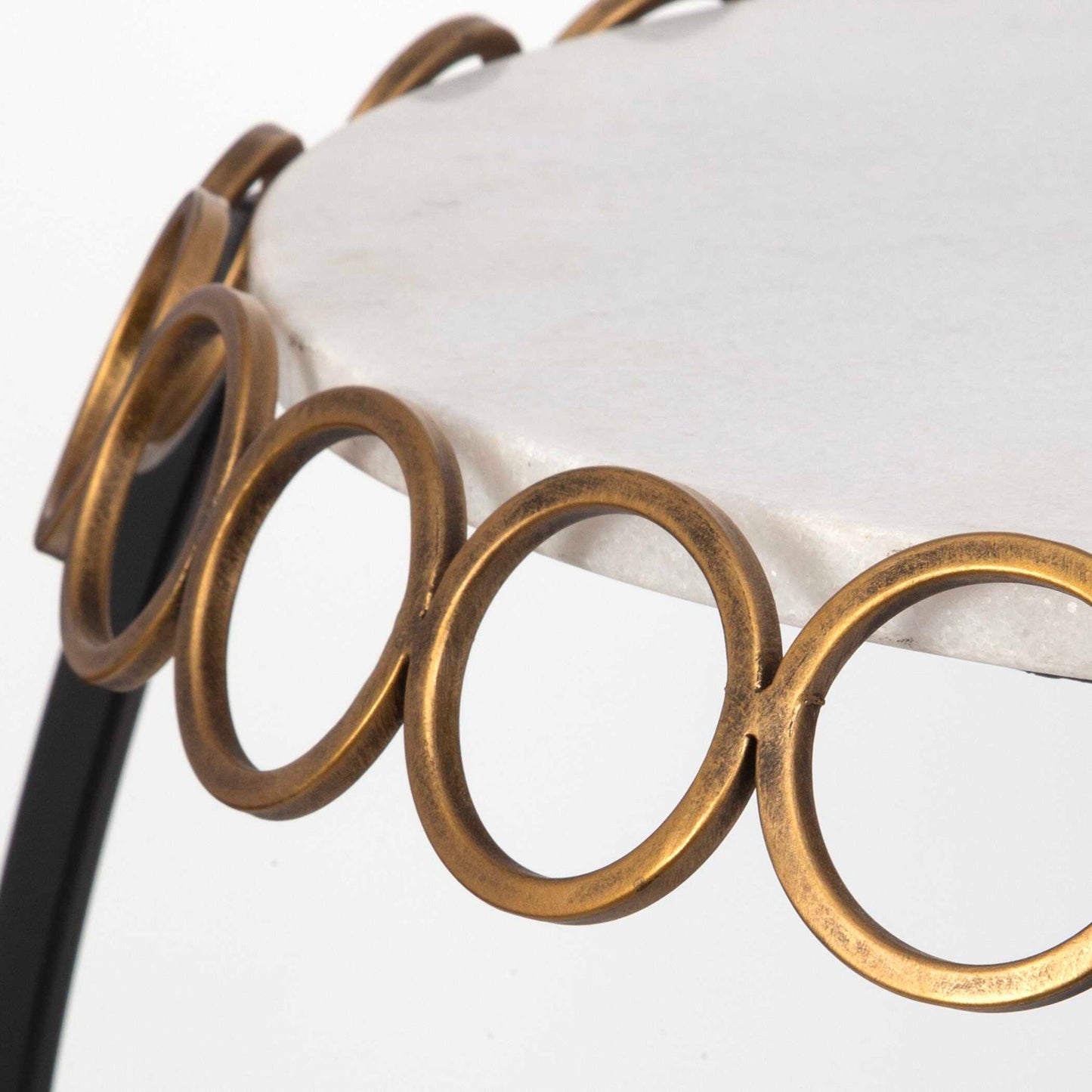 Chainlink - Marble Side Table - White