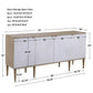 Tightrope - 4 Door Modern Sideboard Cabinet - White & Light Brown
